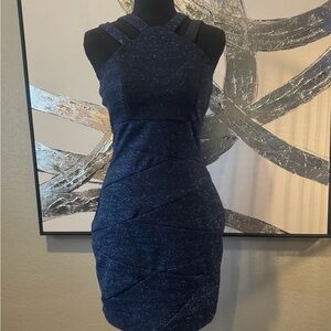 Honey and Rosie Midnight Blue Strappy Mini Dress